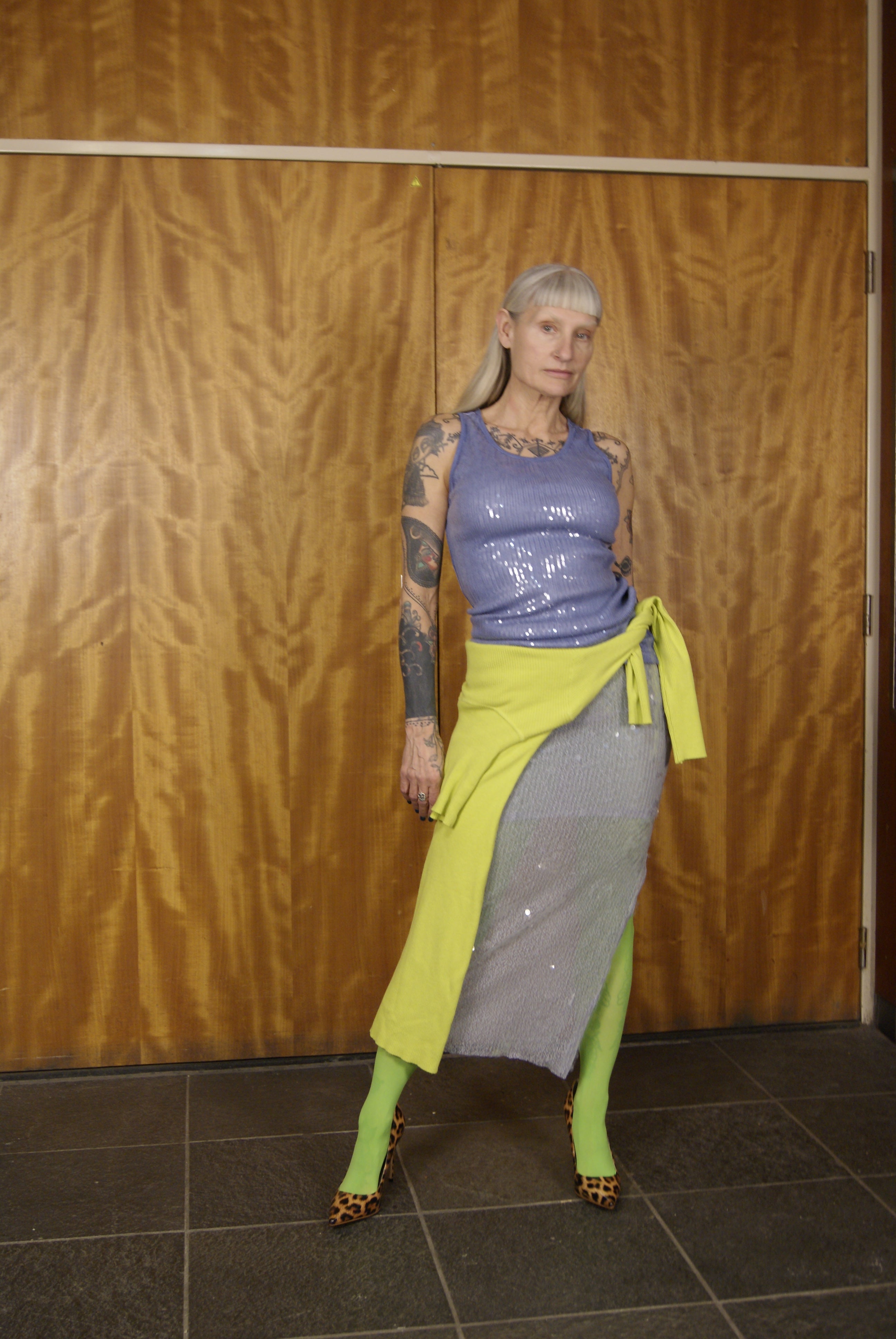 Glitter top blauw