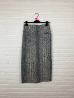 Maxi rok lange print denim