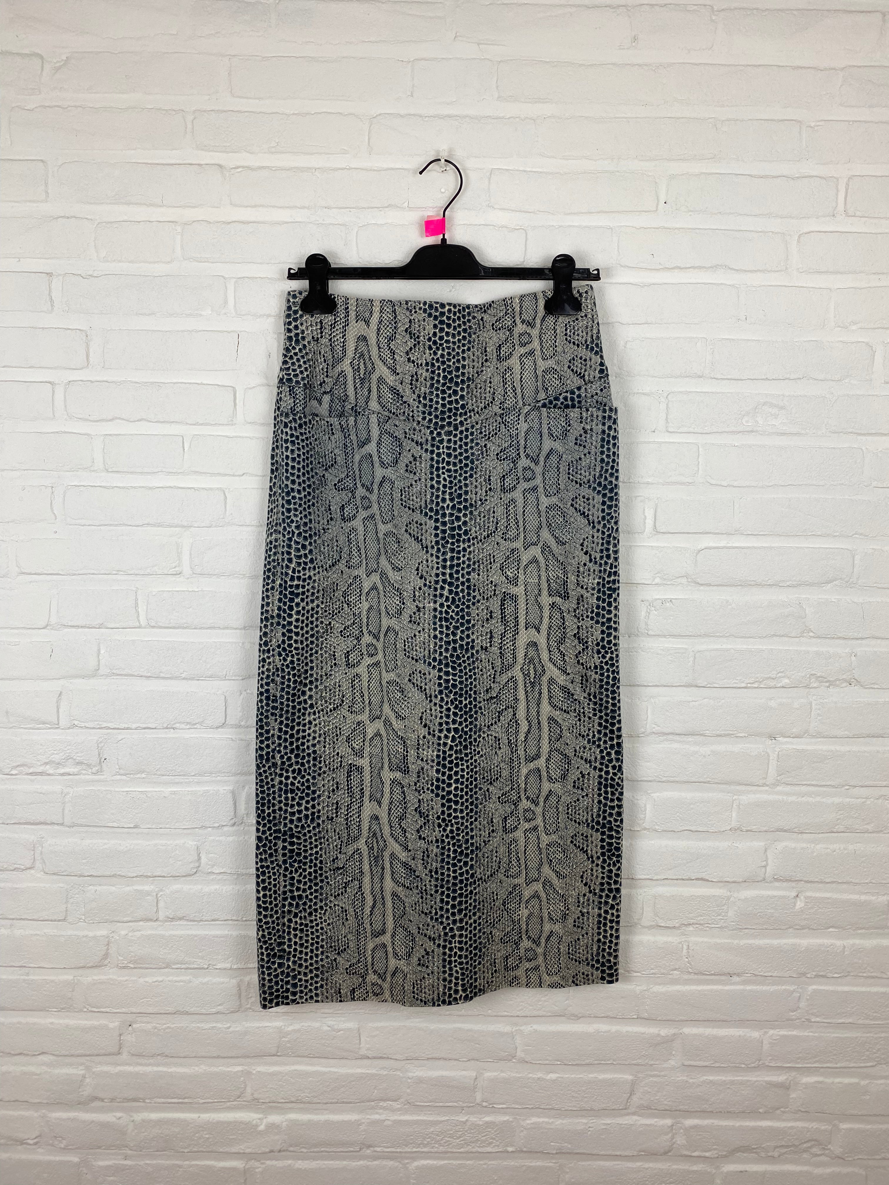 Maxi rok lange print denim