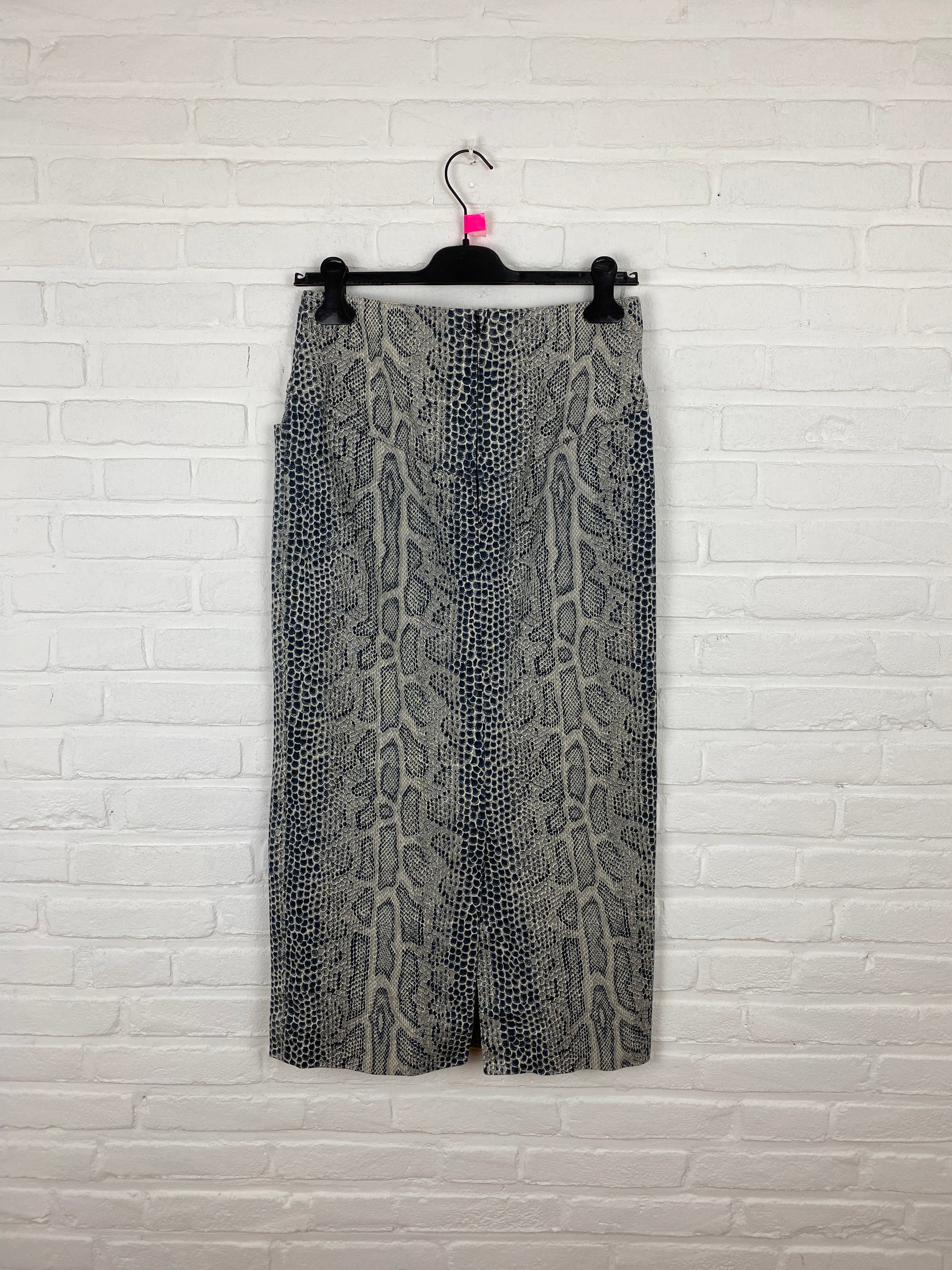 Maxi rok lange print denim