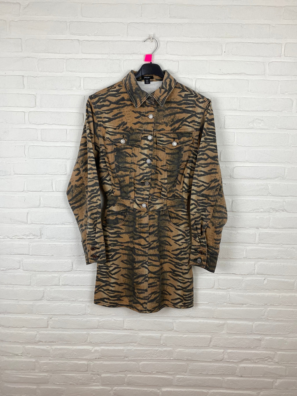 Nasty Gal denim print jurk