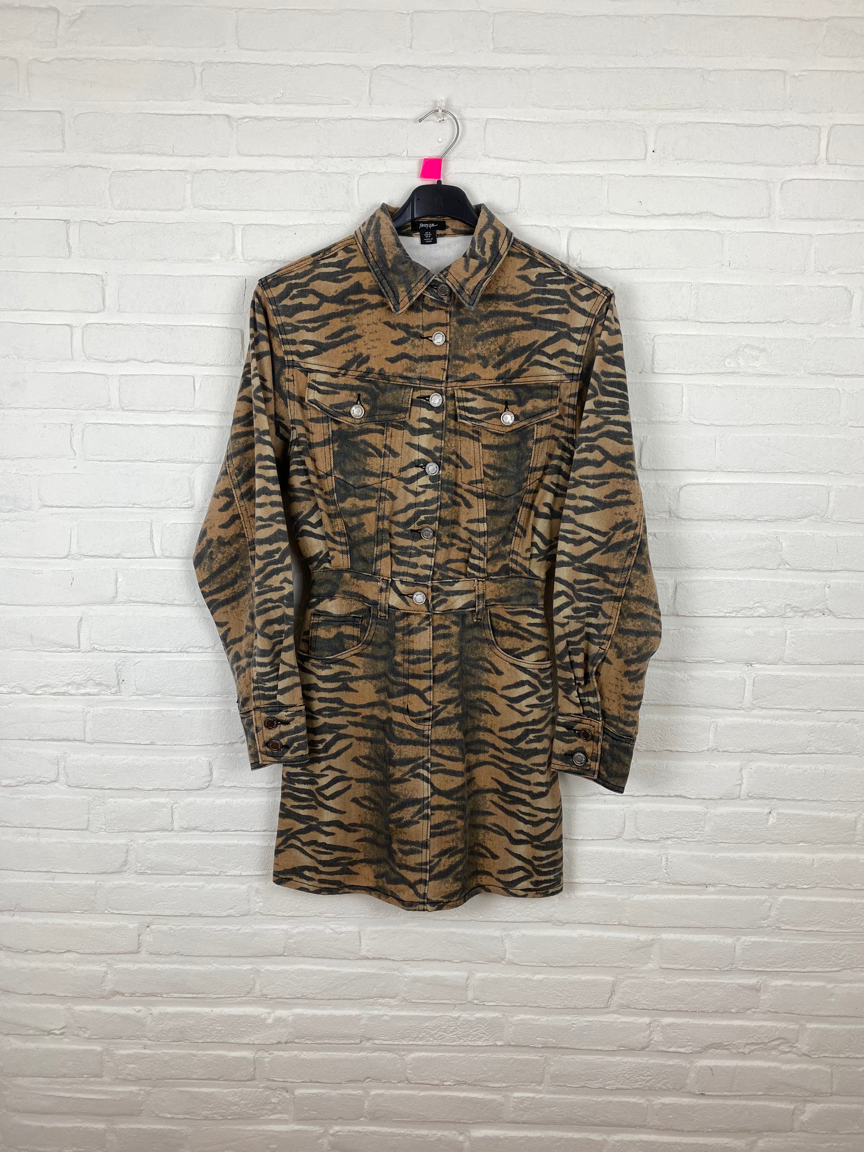 Nasty Gal denim print jurk