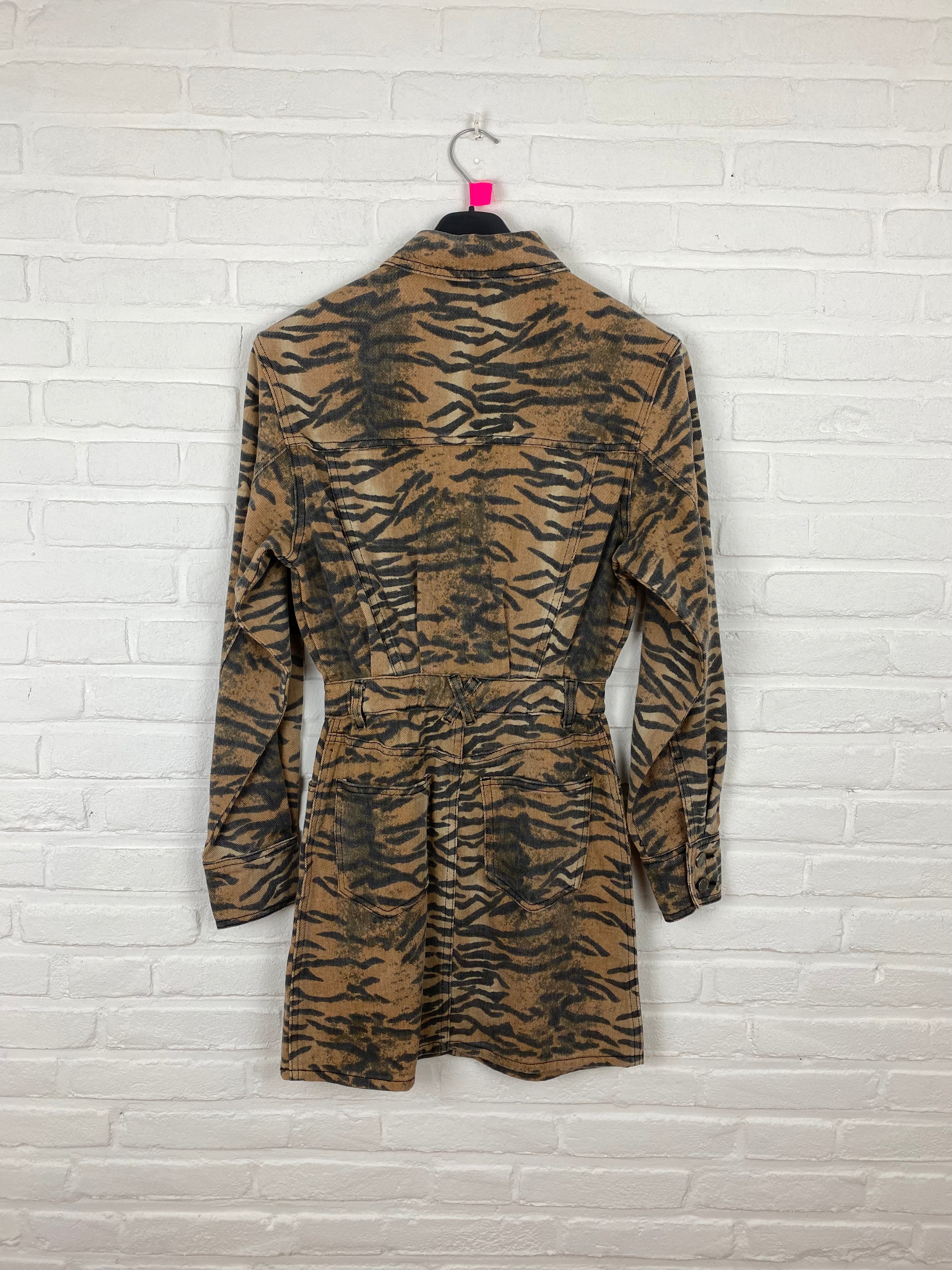 Nasty Gal denim print jurk