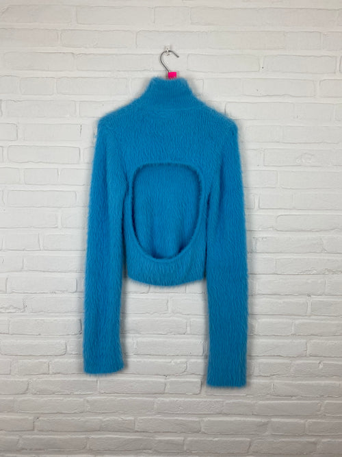 Blauwe fusy Monki top