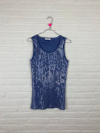 Glitter top blauw