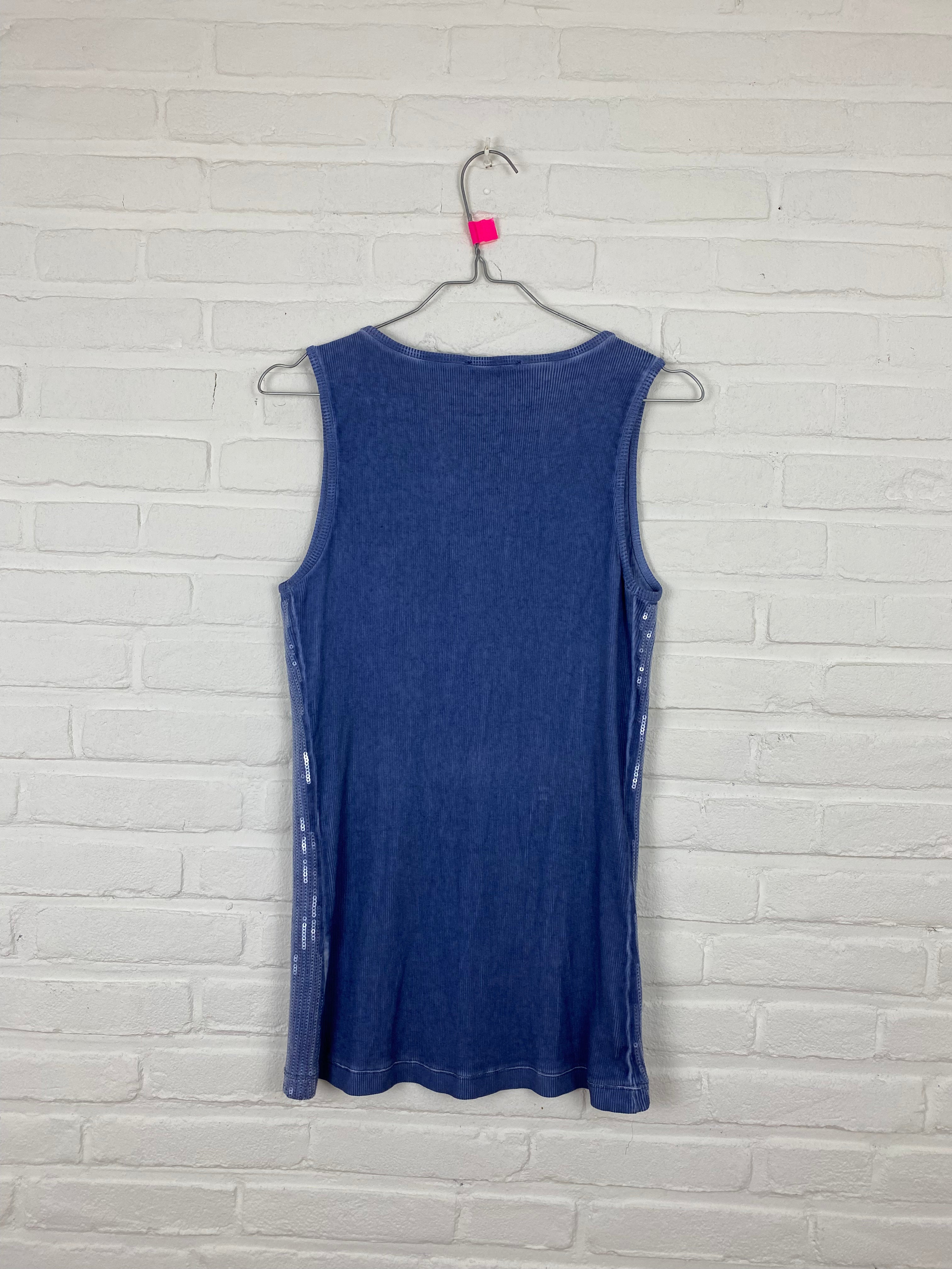 Glitter top blauw