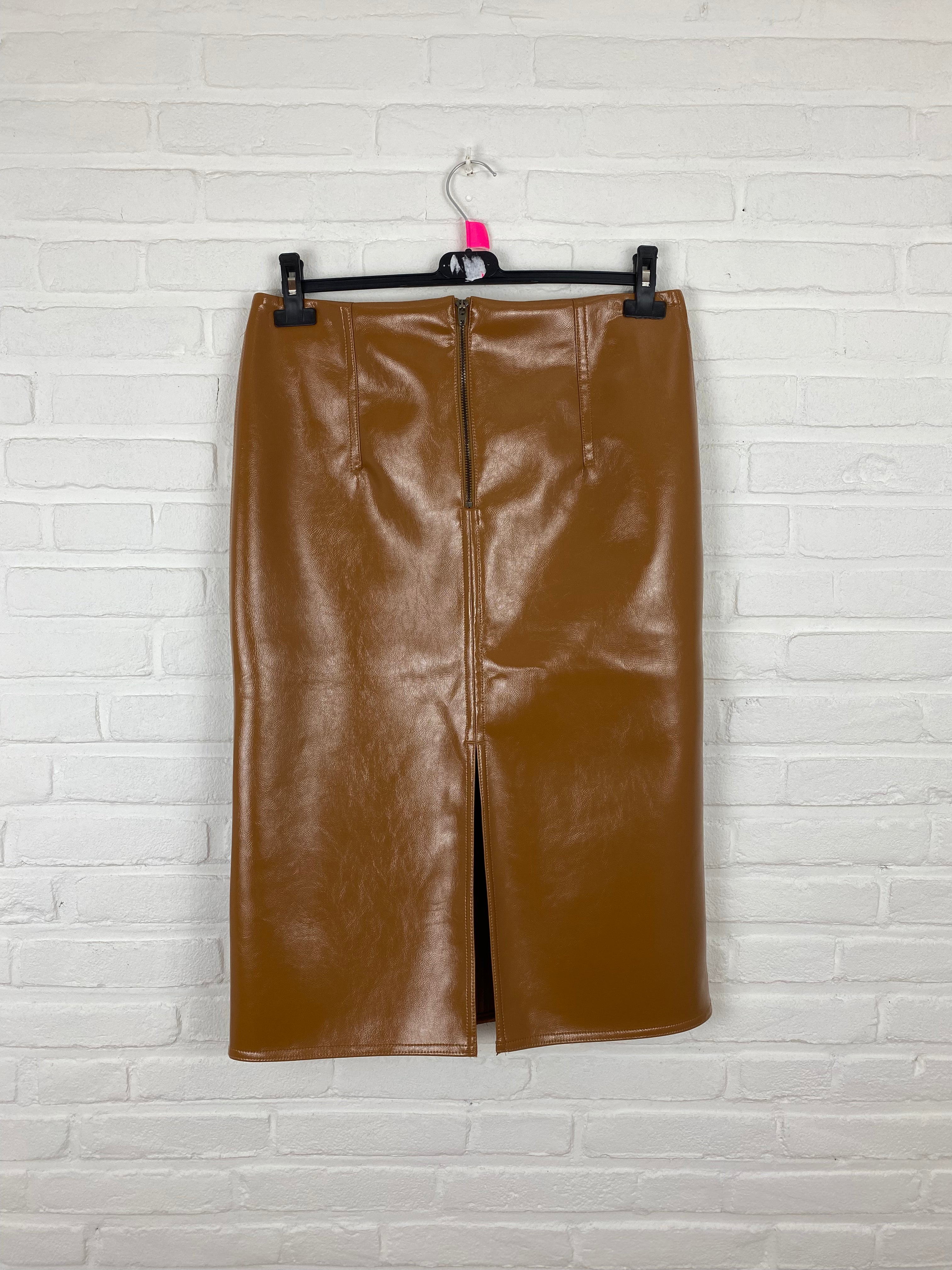 Faux leren rok