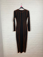 Bodycon jurk met oranje streep