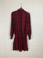 Rode panterprint jurk