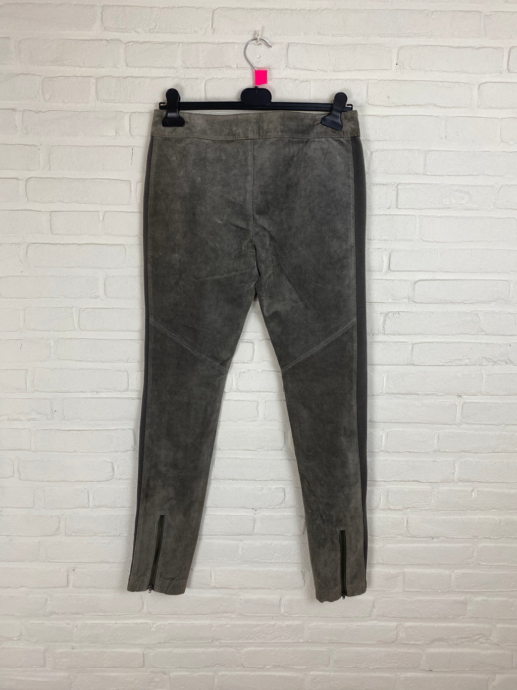 Suede grijze legging