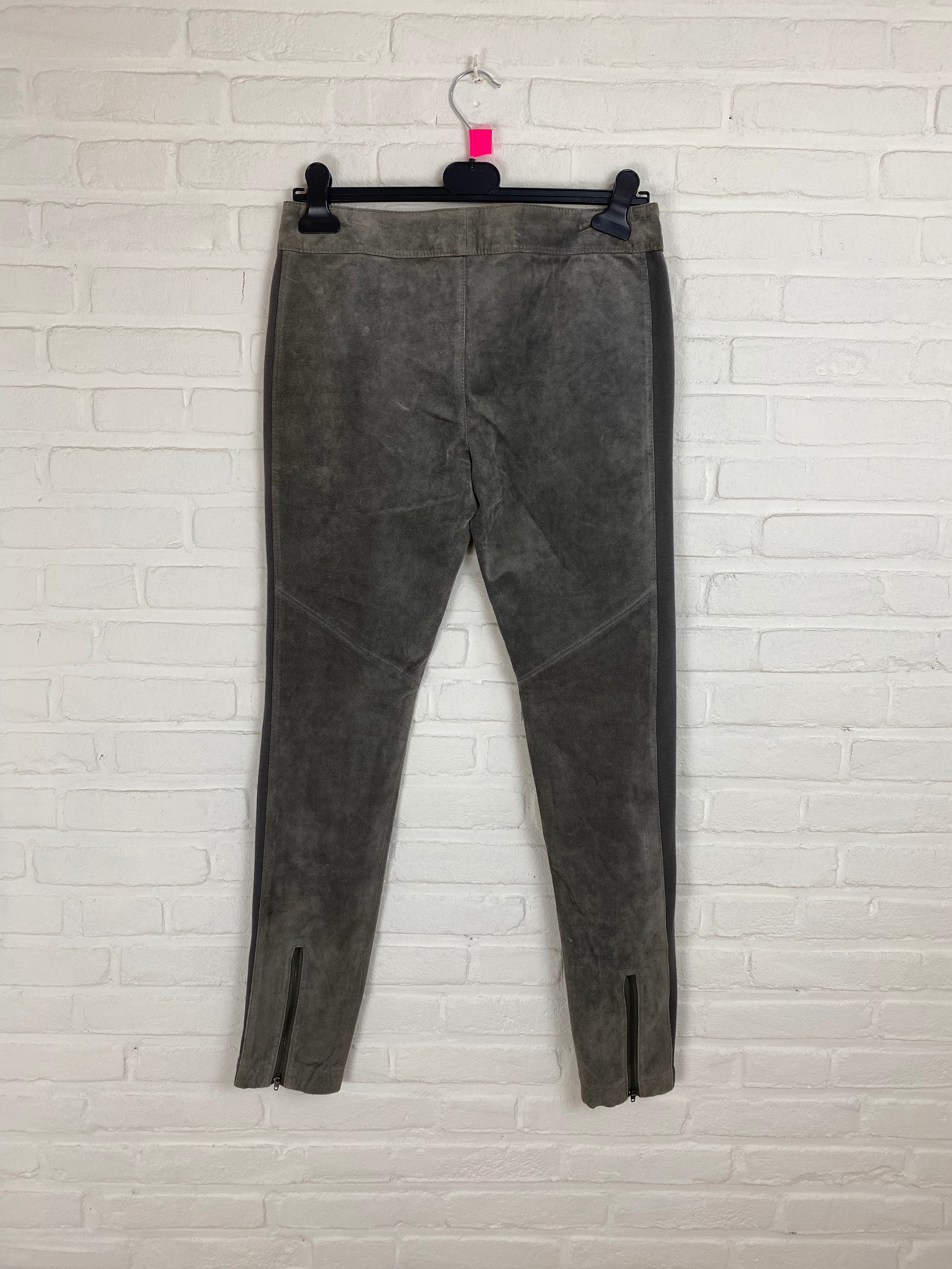 Suede grijze legging
