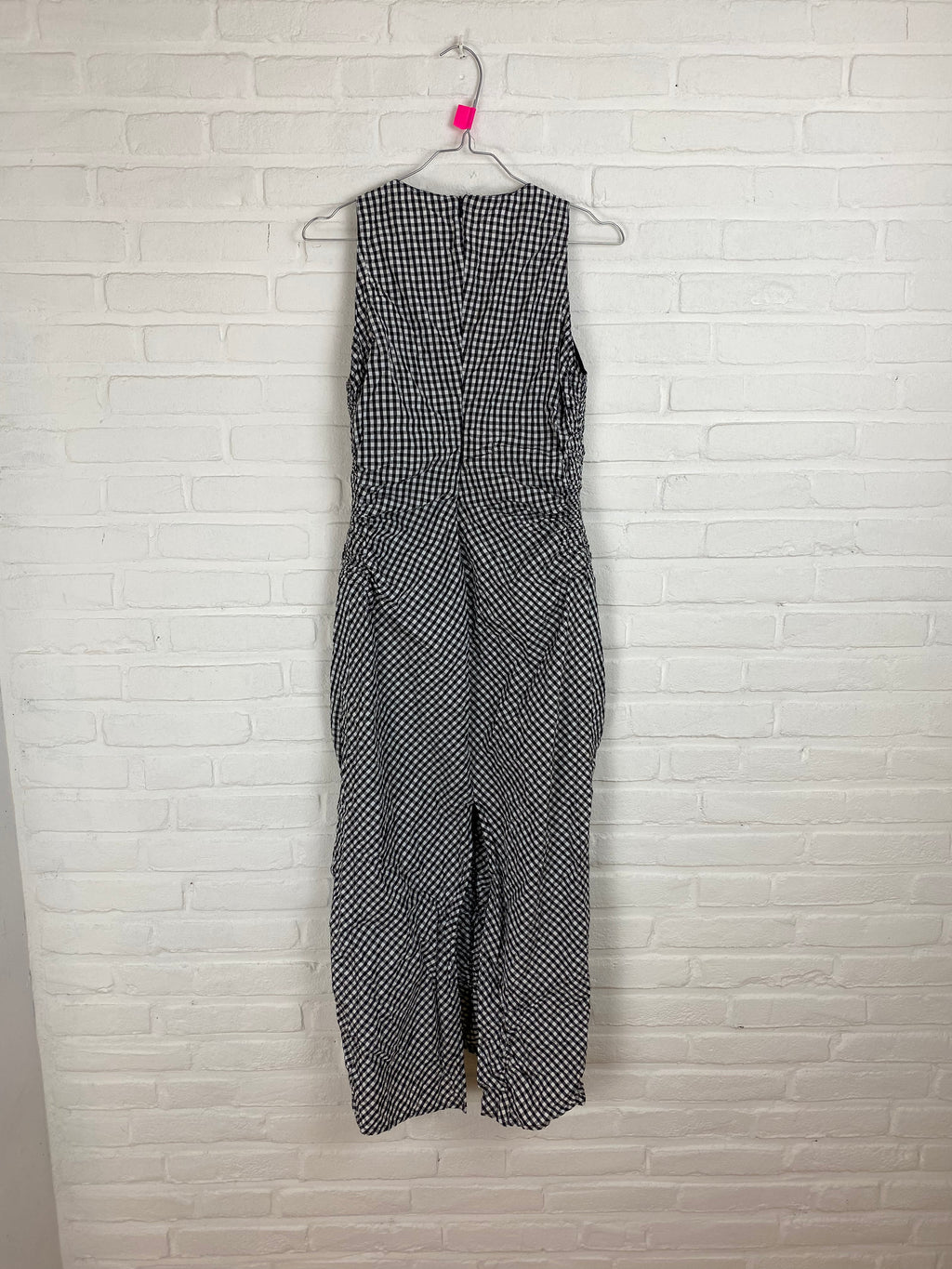 Geruite maxi dress