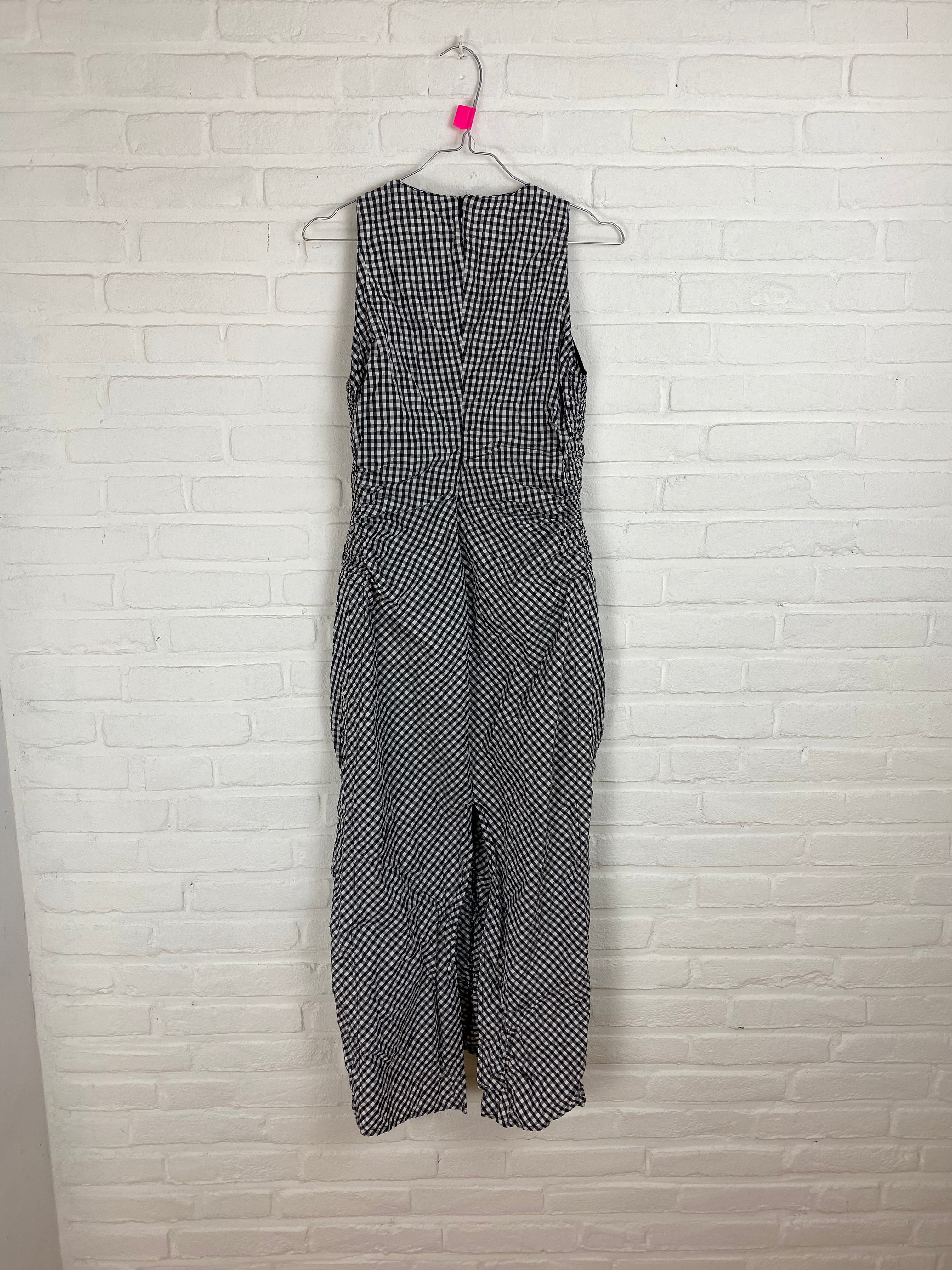 Geruite maxi dress