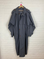 Grijze grote trenchcoat