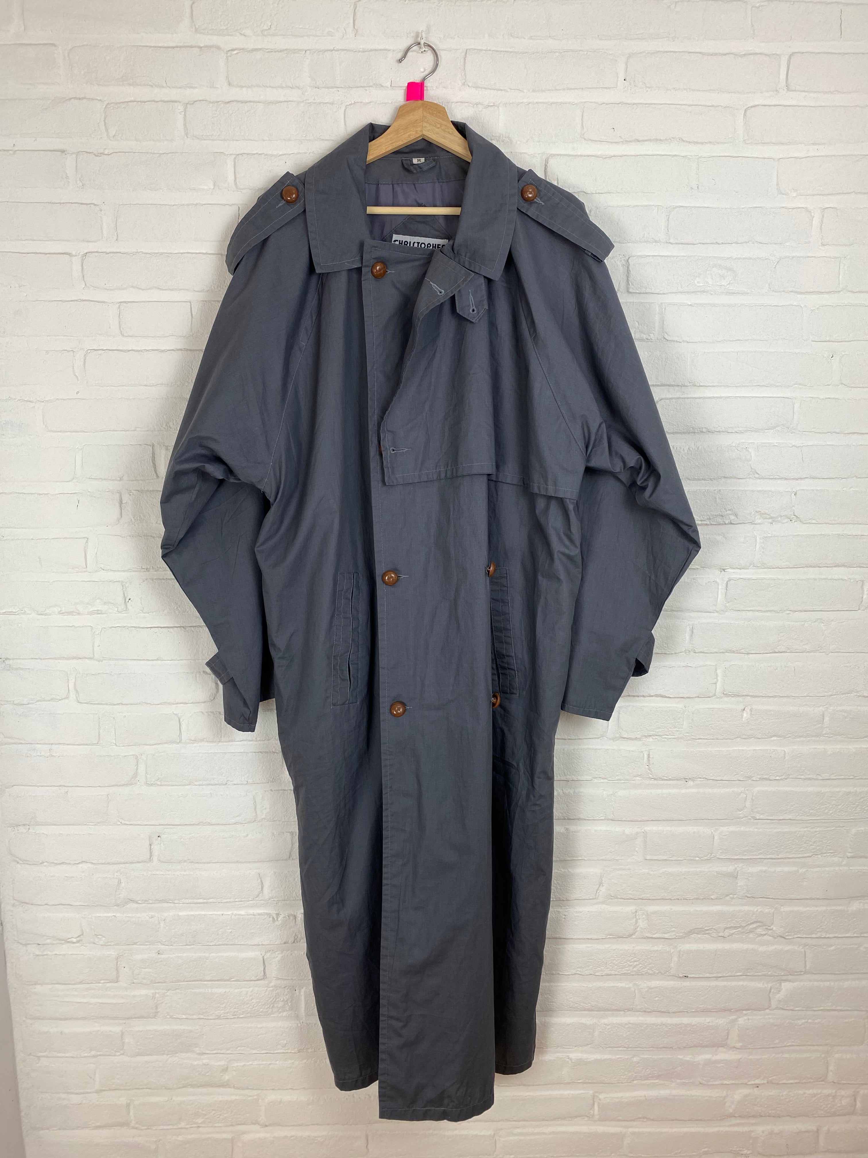 Grijze grote trenchcoat