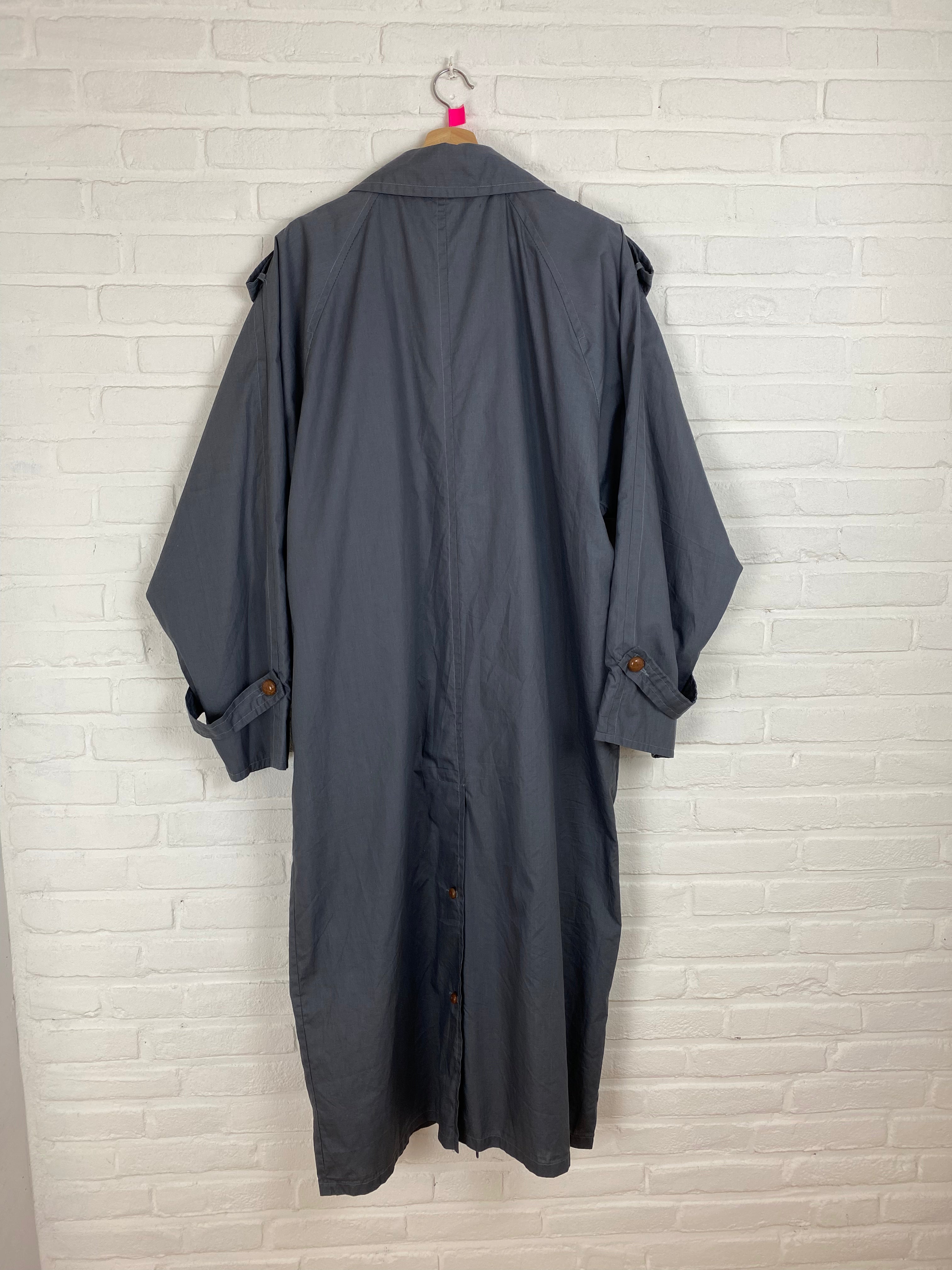 Grijze grote trenchcoat