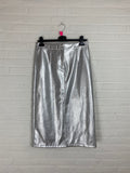 Half lange zilver kleurige rok