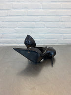 Zwarte slangen print heels