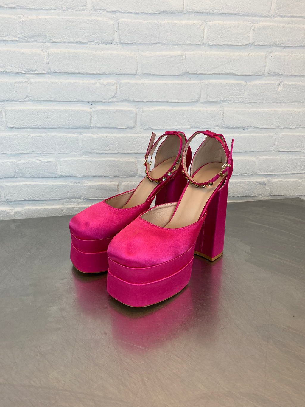 Roze platform hakken