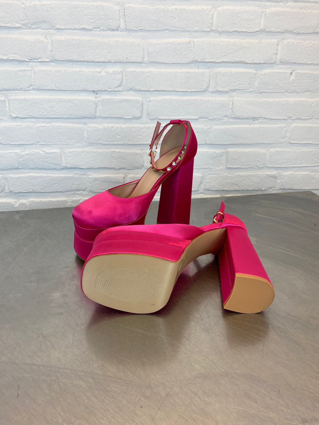 Roze platform hakken
