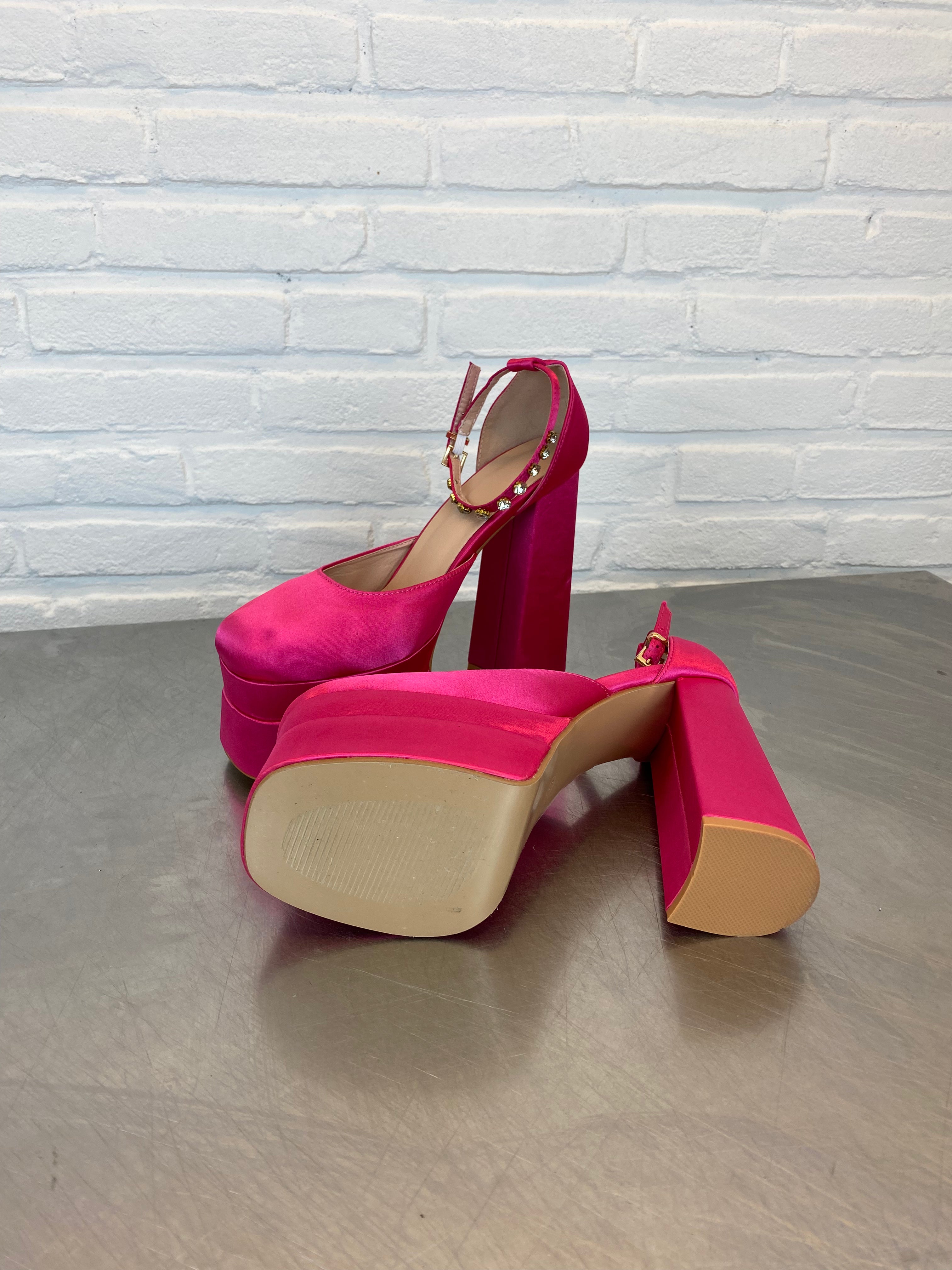 Roze platform hakken