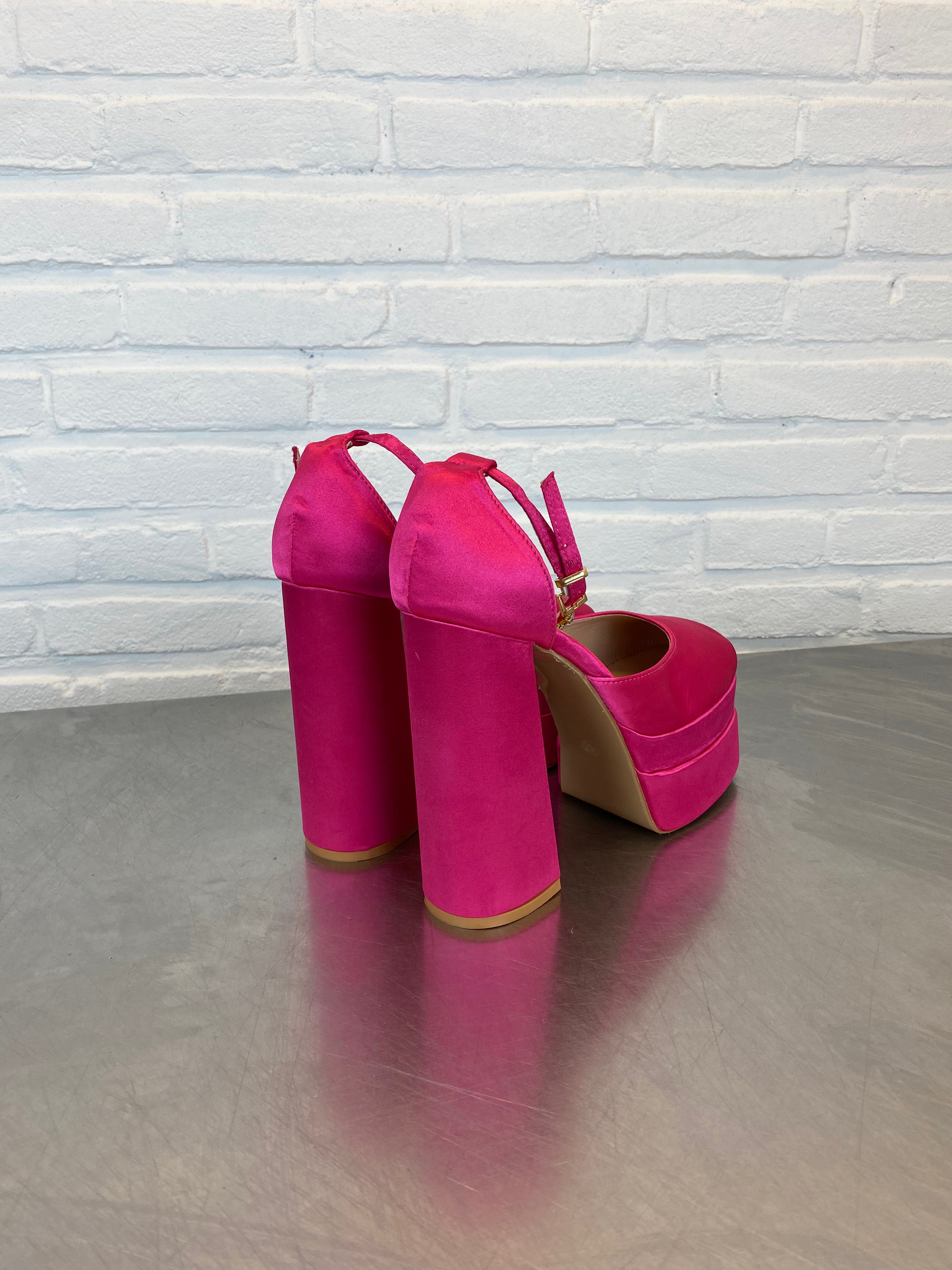 Roze platform hakken