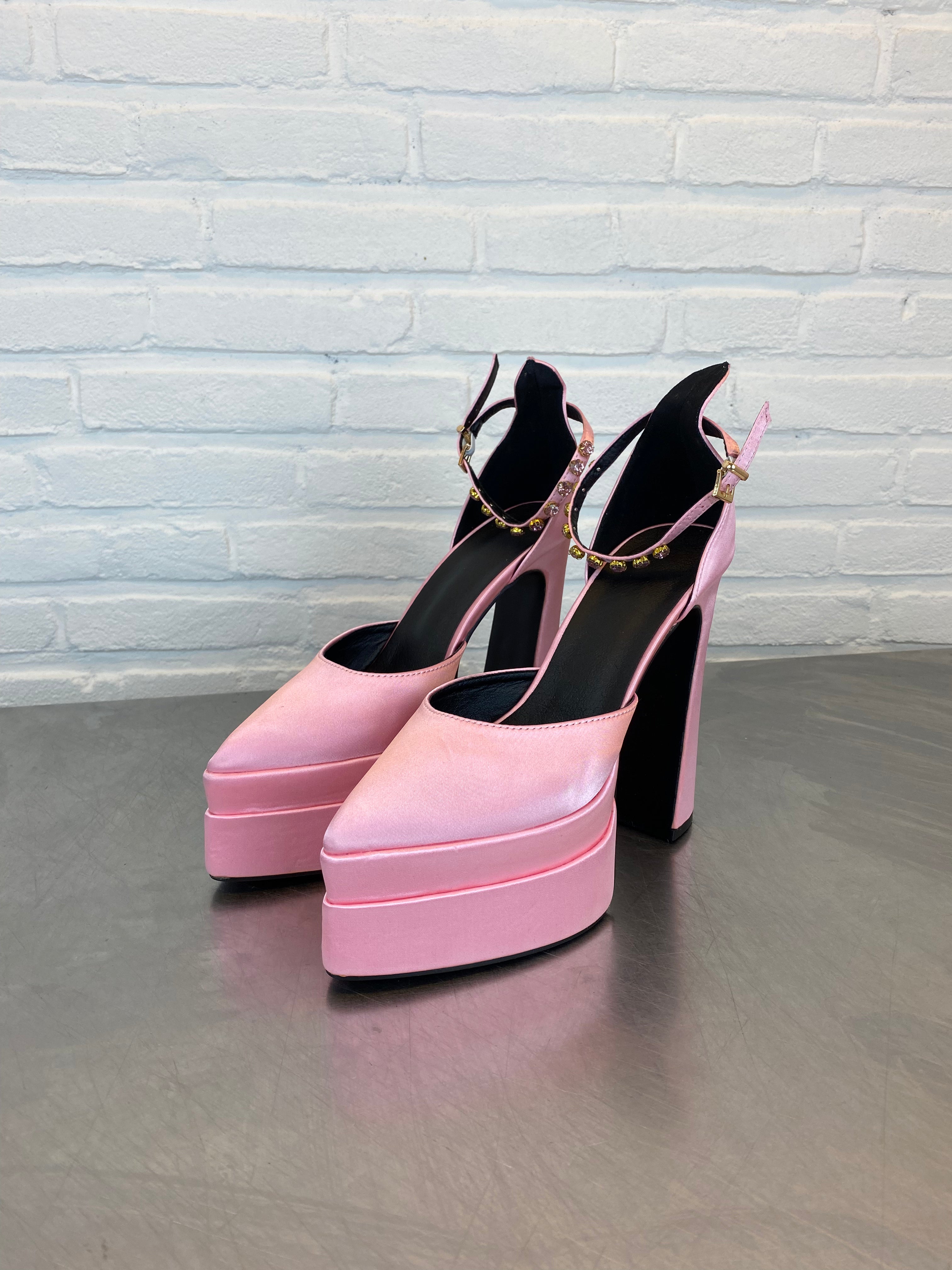 Licht roze platform hakken