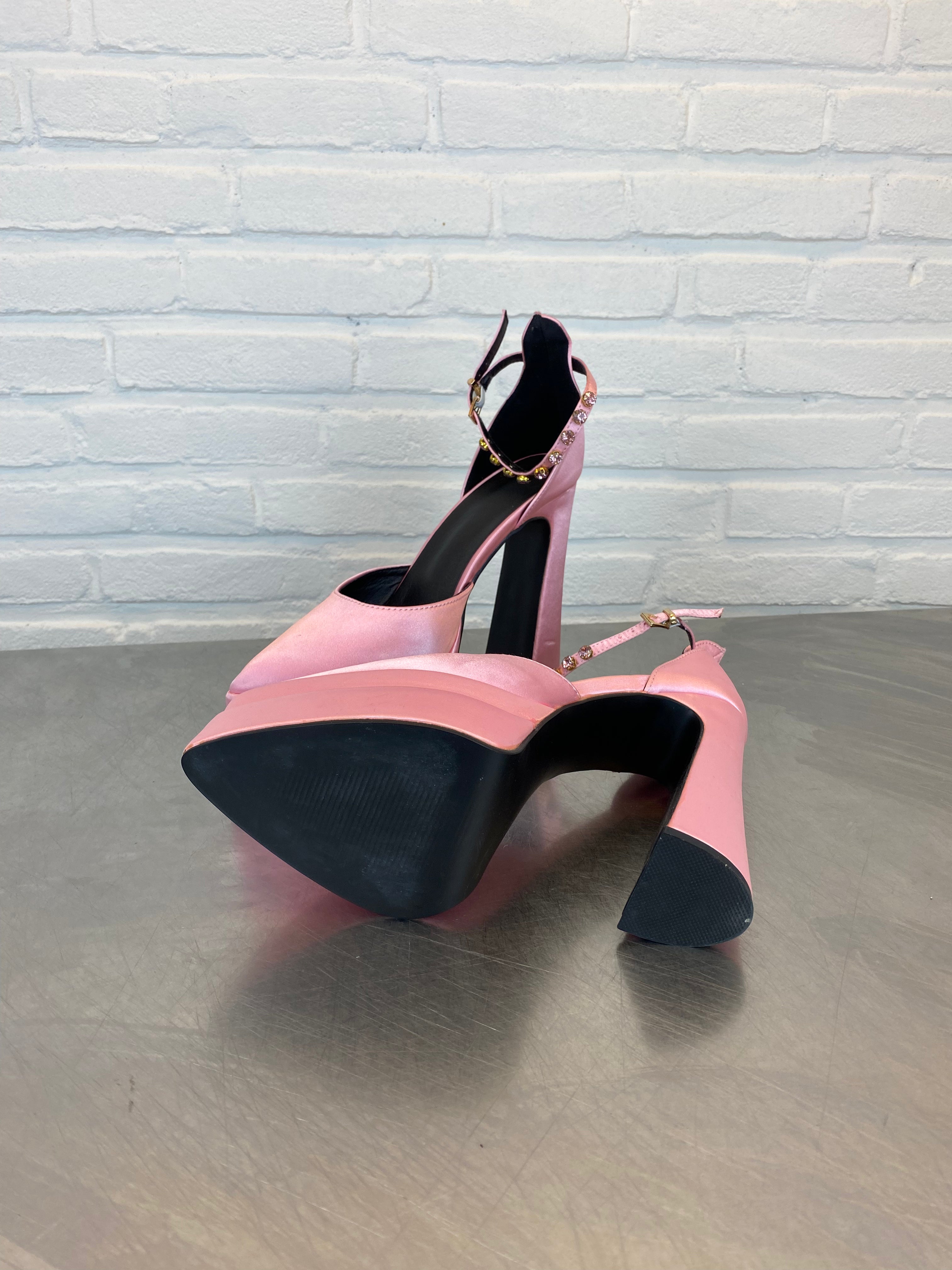 Licht roze platform hakken